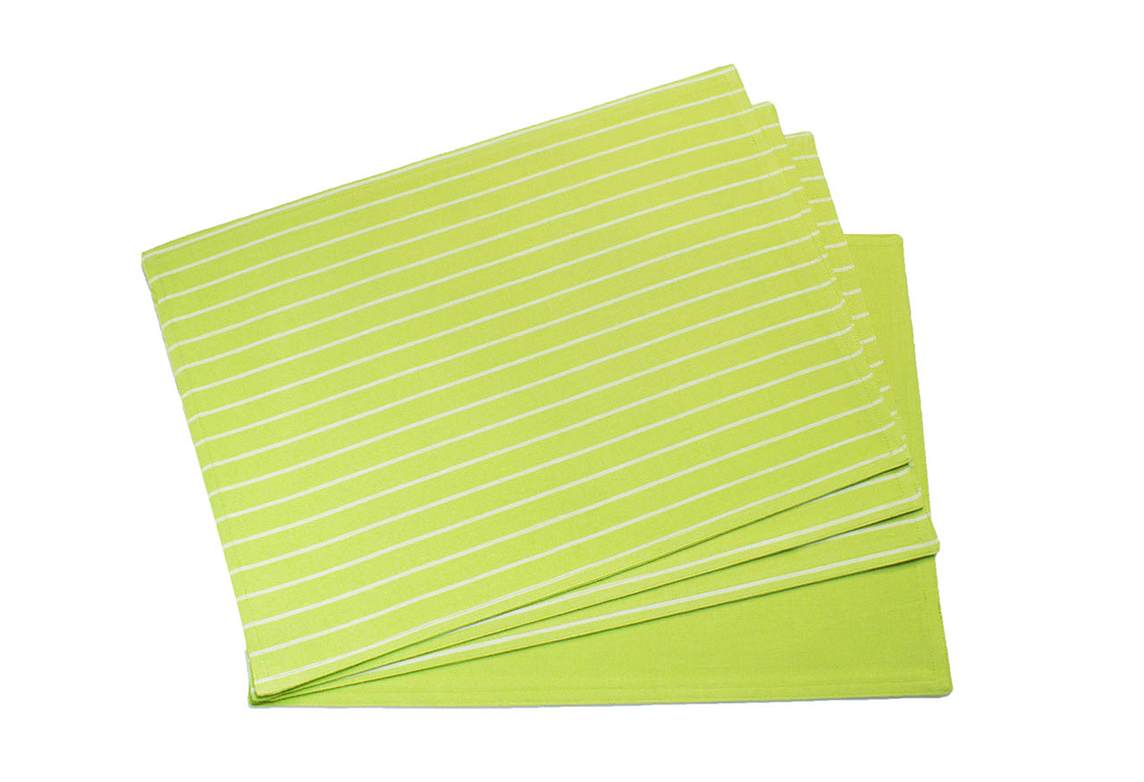 Pear Striped Fuse Mat (13*18 Inches) Set of 4 Pc